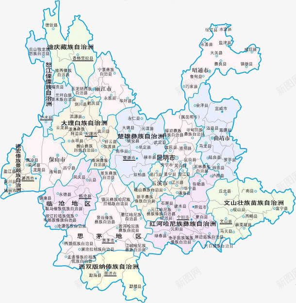 中国云南地图png免抠素材_88icon https://88icon.com 中国云南地图 云南 云南地图 地图