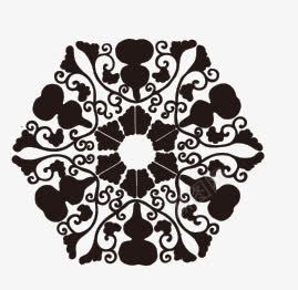 葫芦图案png免抠素材_88icon https://88icon.com 中国传统 葫芦图案 黑色