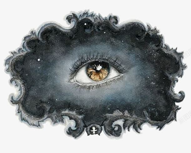 黑雾中的眼睛psd免抠素材_88icon https://88icon.com 眼睛 装饰 黄瞳 黑雾