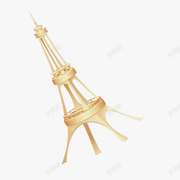 金色铁塔png免抠素材_88icon https://88icon.com 图案 金色 铁塔