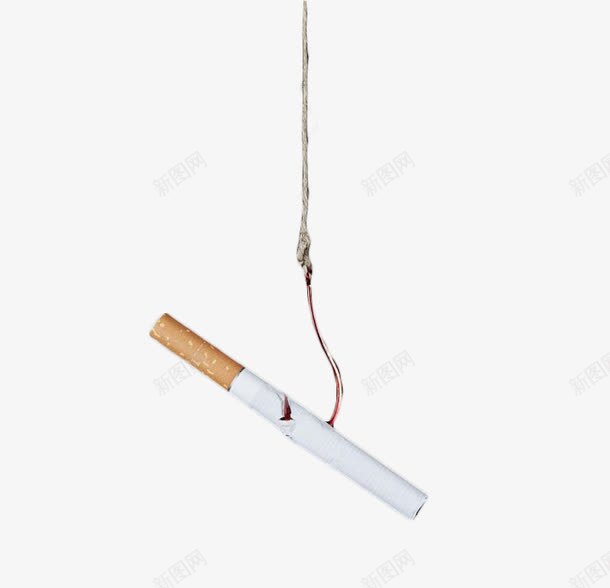钓香烟png免抠素材_88icon https://88icon.com nosmoking 创意设计 禁止吸烟 钩子 香烟