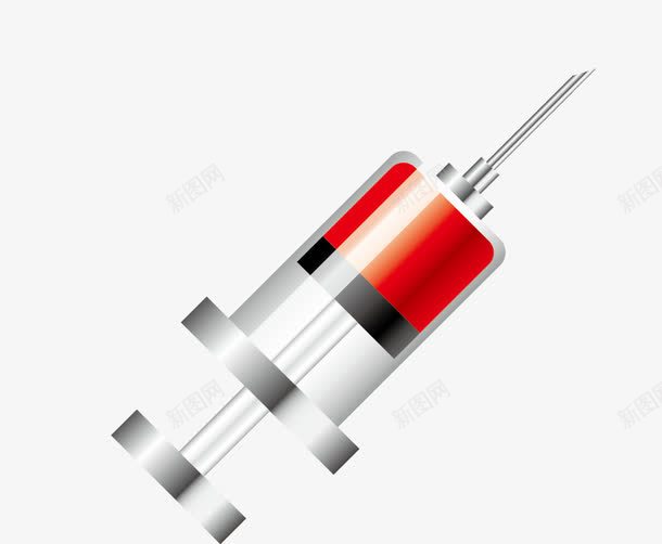 红色液体针管png免抠素材_88icon https://88icon.com 3D 医疗 治疗 矢量针管 红色针管 针管