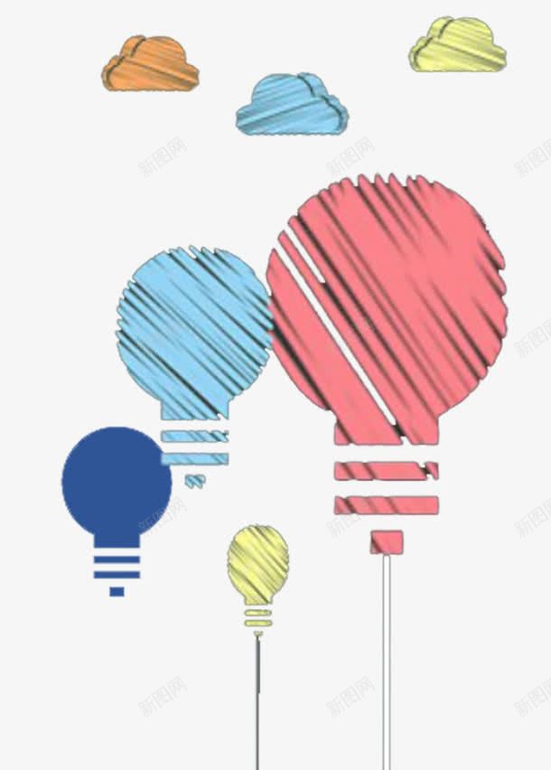 彩色手绘热气球png免抠素材_88icon https://88icon.com PPT 免抠PNG元素 彩色 手绘 热气球