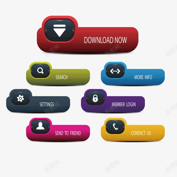 按钮png免抠素材_88icon https://88icon.com png 按钮 搜索框