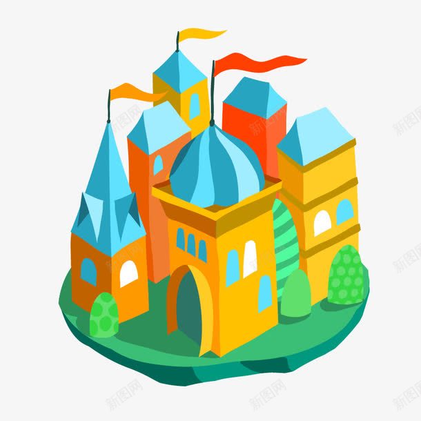 彩绘城镇png免抠素材_88icon https://88icon.com 可爱 城镇 小清新 彩绘 房屋 手绘 简笔画