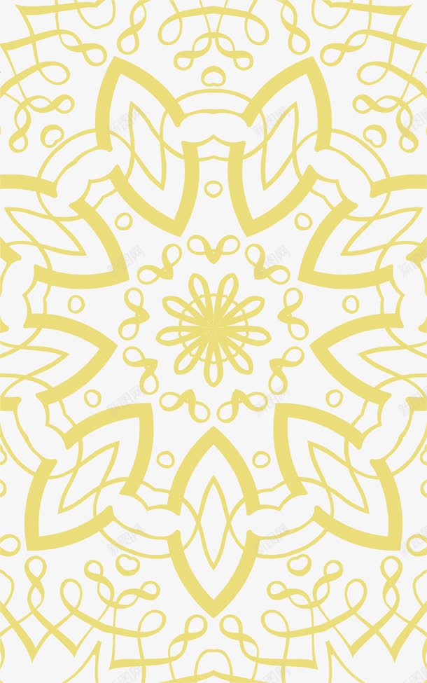 欧式花纹底纹背景png免抠素材_88icon https://88icon.com 底纹 欧式 背景 花纹 黄色