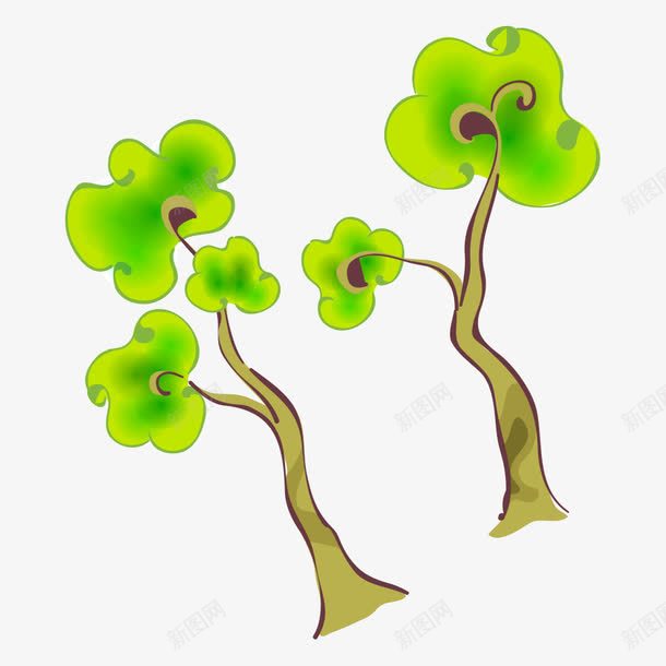 卡通小树png免抠素材_88icon https://88icon.com 小树 树 植物 绿植 绿色小树
