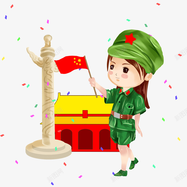 爱国的女军人元素png免抠素材_88icon https://88icon.com 元素 免扣 军人 爱国