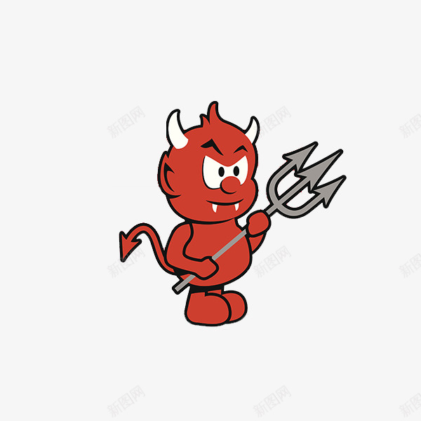 长着獠牙的恶魔png免抠素材_88icon https://88icon.com 三叉戟 恶魔 长着尾巴和角 长着獠牙