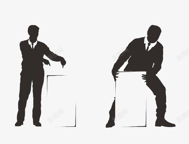 商务人士手拿白板图案png免抠素材_88icon https://88icon.com 剪影风格 商务人士 图案 手拿白板 装饰 黑色