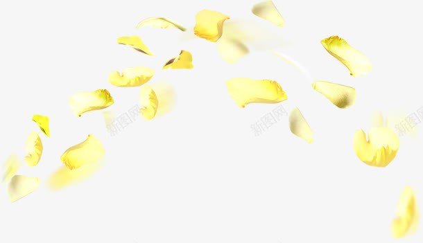 黄色梦幻飞舞花瓣png免抠素材_88icon https://88icon.com 梦幻 花瓣 飞舞 黄色