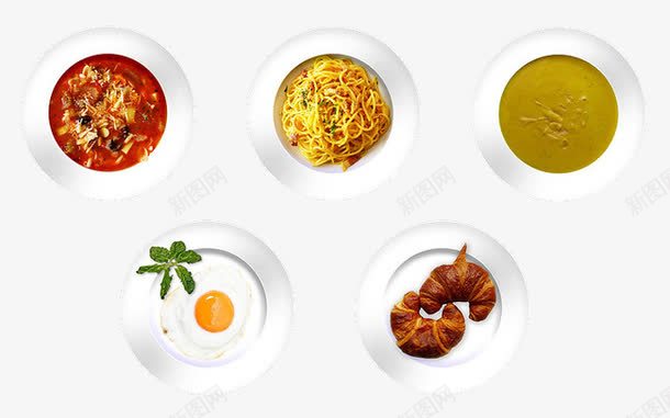 美食装盘集合png免抠素材_88icon https://88icon.com 俯视美食 盘装美食 美味