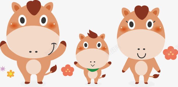 创意合成扁平风格小鹿的一家人png免抠素材_88icon https://88icon.com 一家人 创意 合成 扁平 风格