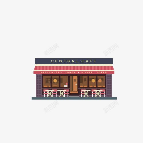 扁平化餐厅psd免抠素材_88icon https://88icon.com 扁平 适量饭店 餐厅 餐馆