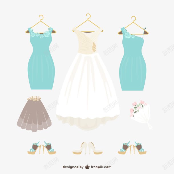 手绘婚纱礼服png免抠素材_88icon https://88icon.com 头纱 婚纱 礼服