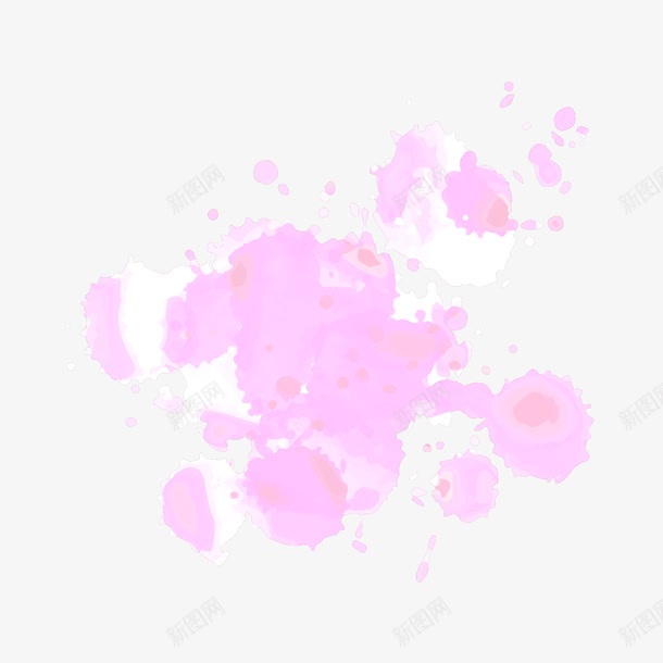 手绘晕染png免抠素材_88icon https://88icon.com 手绘 晕染 水彩 粉色