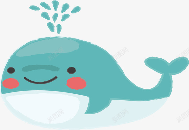 绿色可爱卡通鲸鱼矢量图ai免抠素材_88icon https://88icon.com 卡通鲸鱼 可爱鲸鱼 小动物 矢量png 绿色鲸鱼 鲸鱼 矢量图