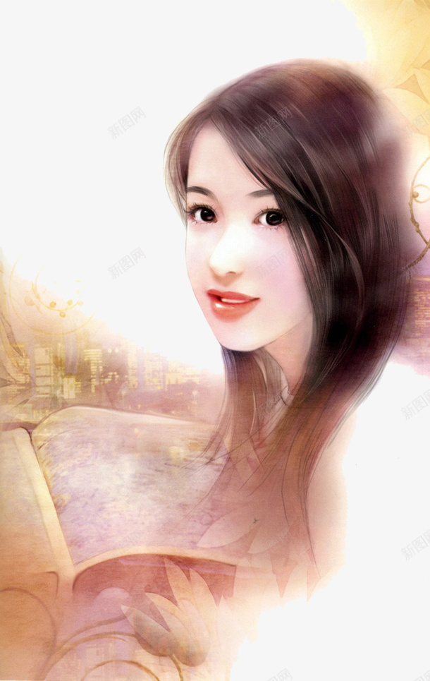 复古美女png免抠素材_88icon https://88icon.com 创意 卡通 手绘 美女