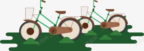 绿色出行png免抠素材_88icon https://88icon.com 低碳出行 单车 球保 绿色 自行车