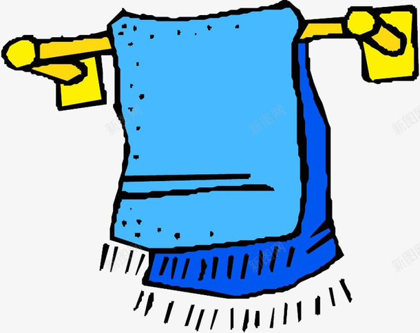 卡通毛巾png免抠素材_88icon https://88icon.com 卡通 手绘 毛巾 蓝色