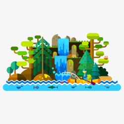 划船旅游png图片下载 划船旅游素材