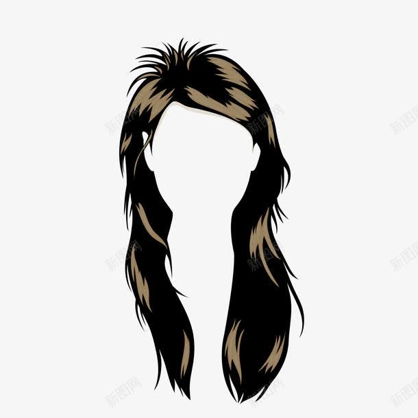 中国风黑色淑女长直发png免抠素材_88icon https://88icon.com 中国人 女假发 黑色