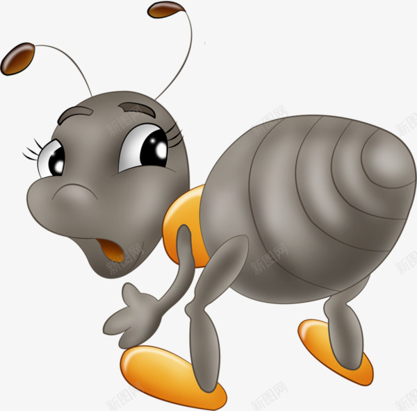 灰色蚂蚁png免抠素材_88icon https://88icon.com 卡通 手绘 灰色 蚂蚁