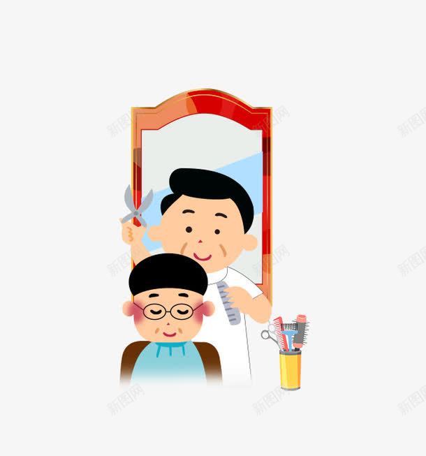 卡通手绘理发师龙头节插画png免抠素材_88icon https://88icon.com 习俗 二月二 传统 剪发 卡通手绘 卡通理发师 发型 插画 理发 节日 龙抬头