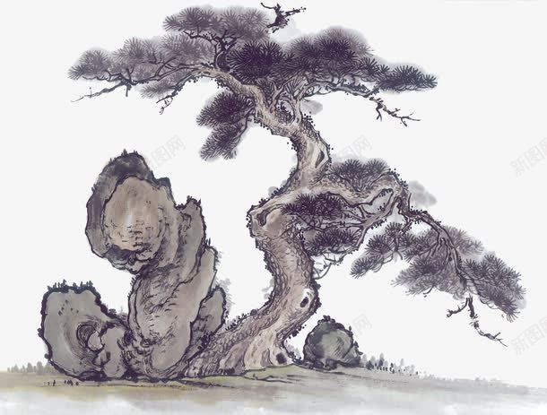 国画古松图png免抠素材_88icon https://88icon.com 仿古画 传统画 写意画 劲松 古典 古松 古松图 国画 国画古松图 文化艺术 水墨 苍松 设计
