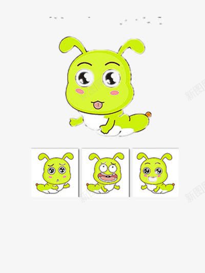 可爱毛毛虫png免抠素材_88icon https://88icon.com 动漫 卡通 可爱