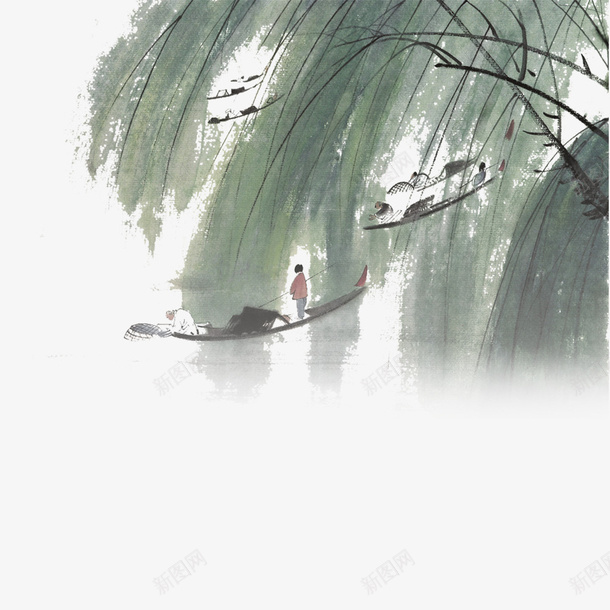 手绘水墨画psd免抠素材_88icon https://88icon.com 手绘 水墨画 风景