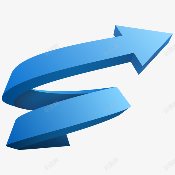 蓝色立体箭头矢量图eps免抠素材_88icon https://88icon.com 动感 向上箭头 立体箭头 箭头 矢量图