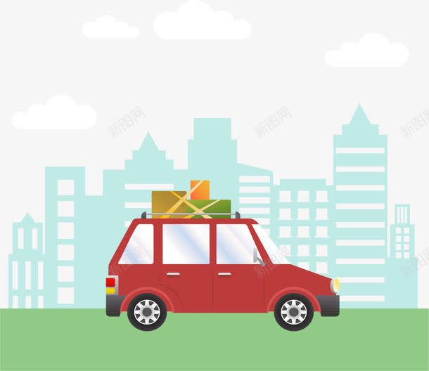 手绘小汽车png免抠素材_88icon https://88icon.com 城市 小汽车 手绘