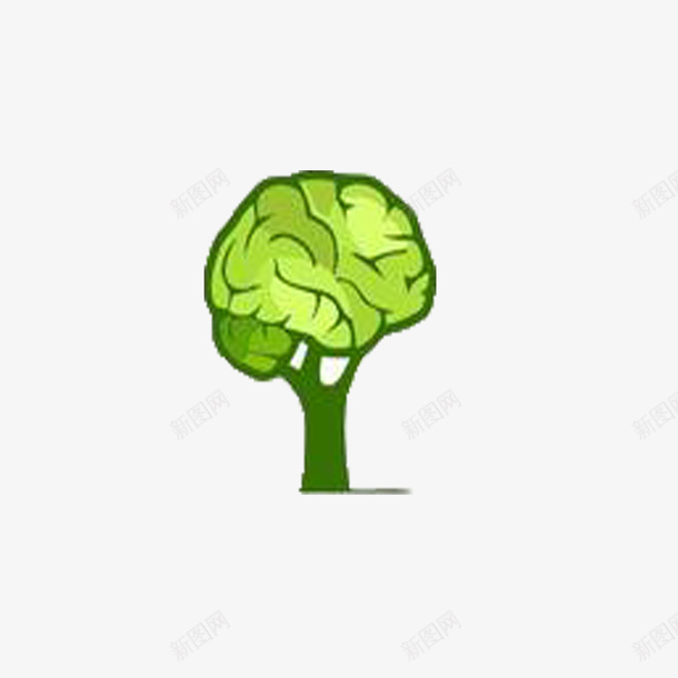 大脑树png免抠素材_88icon https://88icon.com 创意 大脑 树木 植物 绿色