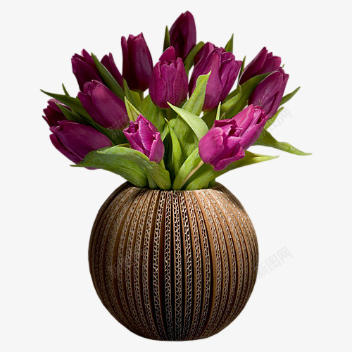 实物郁金香png免抠素材_88icon https://88icon.com 插花 紫色 郁金香 鲜花