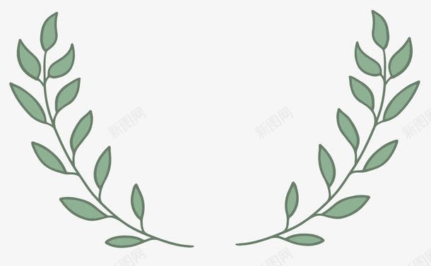 ppt装饰插画绿叶边框png免抠素材_88icon https://88icon.com ppt 插画 绿叶 装饰 边框