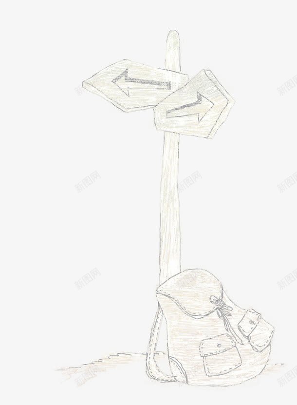 手绘路标牌png免抠素材_88icon https://88icon.com 卡通 手绘路牌 指示牌 路标牌
