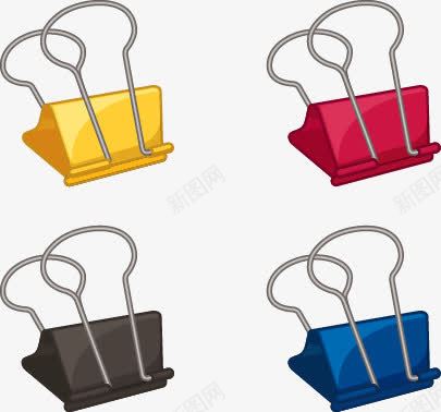 彩色夹子图案矢量图ai免抠素材_88icon https://88icon.com 图案 彩色夹子 矢量图