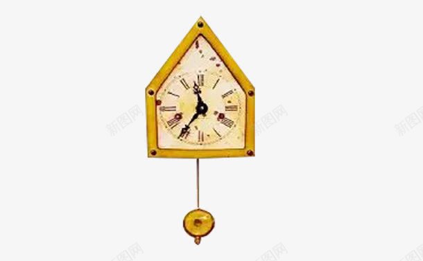 墙上的钟表png免抠素材_88icon https://88icon.com 复古 屋顶 指针 钟摆