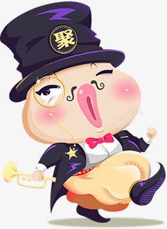 卡通礼帽小人png免抠素材_88icon https://88icon.com 卡通 小人 礼帽