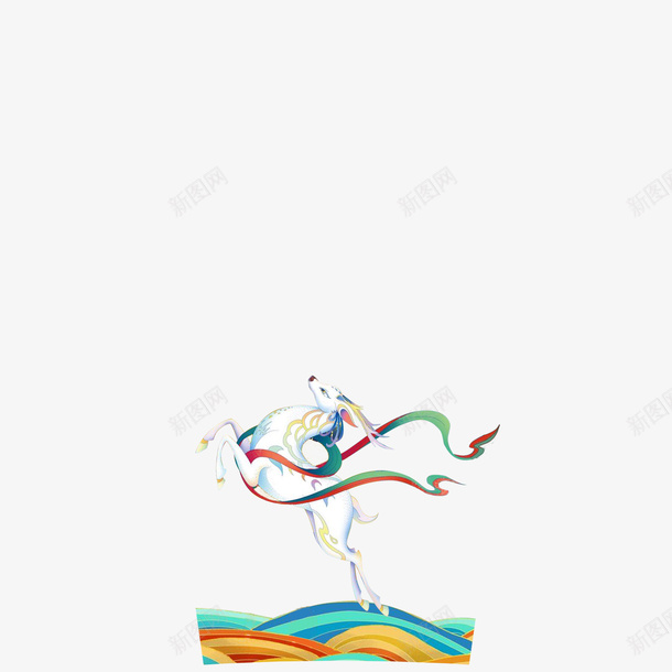 国风元素九色鹿插画动物png免抠素材_88icon https://88icon.com 九色鹿 国潮 国风 插画 装饰小件