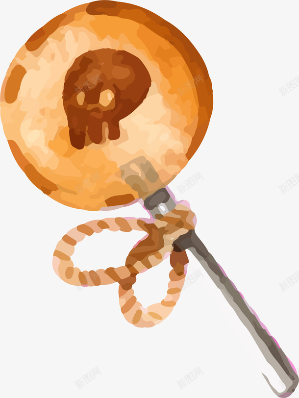 卡通万圣节骷髅头棒棒糖png免抠素材_88icon https://88icon.com 万圣节 卡通 棒棒糖 水彩手绘 矢量图案 骷髅头
