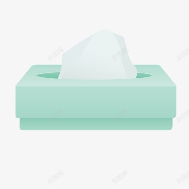 卡通塑料纸盒抽纸png免抠素材_88icon https://88icon.com 抽纸 纸盒 蓝色