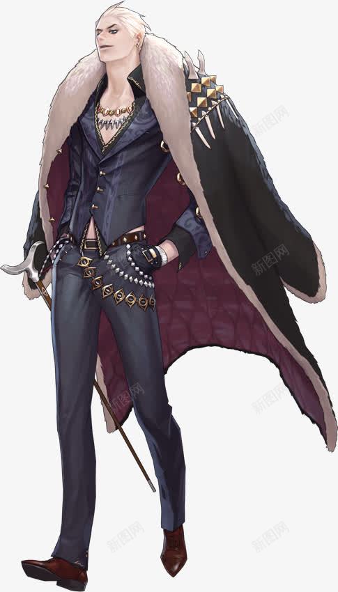 卡通风衣白发男子png免抠素材_88icon https://88icon.com 卡通 男子 白发 风衣