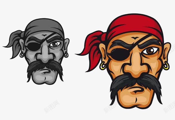 手绘海盗头png免抠素材_88icon https://88icon.com 上色 卡通 头 手绘 海盗 独眼海盗