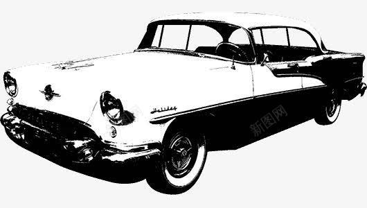 手绘黑色老旧的汽车png免抠素材_88icon https://88icon.com 汽车 黑色