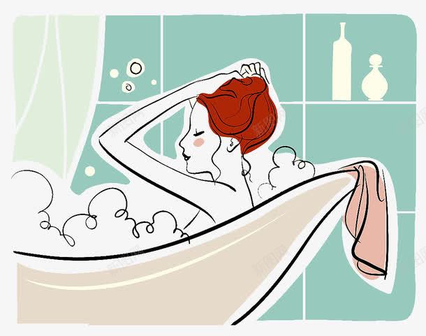 手绘装饰插图美女泡澡png免抠素材_88icon https://88icon.com 手绘 时尚插图 泡澡 浴缸 美女 美女泡澡 装饰插图