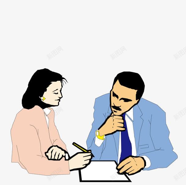 做方案商议的商务人员png免抠素材_88icon https://88icon.com 制作方案 商务 商务人员 商议 方案