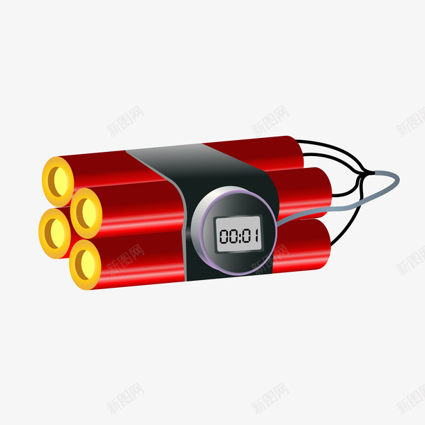 手绘红色炸药矢量图eps免抠素材_88icon https://88icon.com png免抠图 创意 卡通 手绘 时尚 炸药 红色 计时炸弹 矢量图