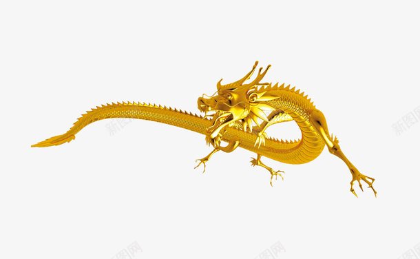 金色龙png免抠素材_88icon https://88icon.com 中国风 金色的龙 龙